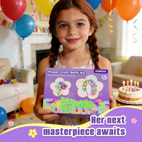 IQBOX Flower Making Refill Kit Crafts for Kids Ages 4–8