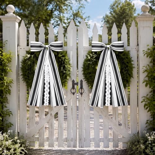 Suncalla 2 Pcs Minimalist Modern Ribbon Bow for Wreath Front Door