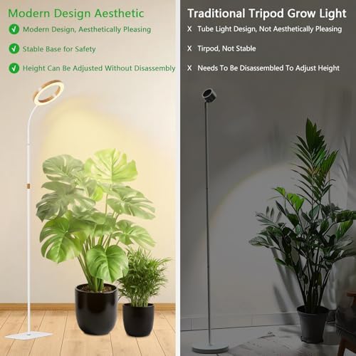 68" Full Spectrum Floor Grow Light with Stand for Tall& Large Indoor Plants