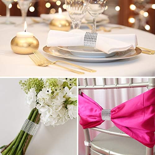 Accmor 150pcs Napkin Rings, Silver Napkin Rings Buckles