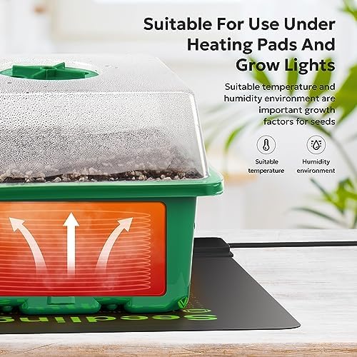 MIXC 10 Pack Seed Starter Tray, 120Cell Stater Kit with Humidity Dome Green