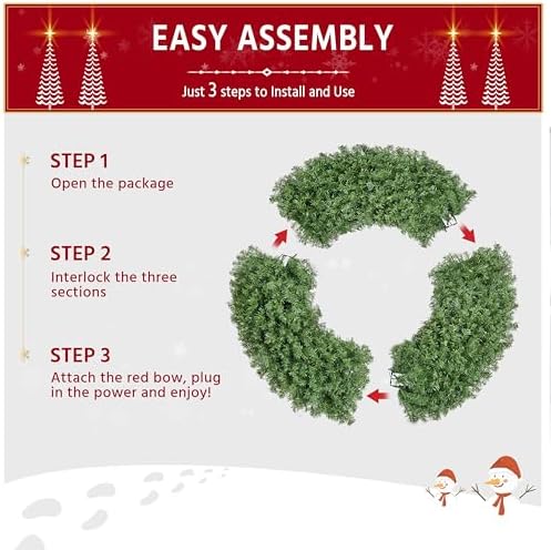 Yaheetech 60in Large Artificial Christmas Wreath