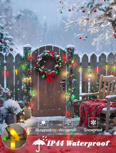 13.6FT Christmas Chili Pepper String Lights, 35 LED Bulbs, Plug in