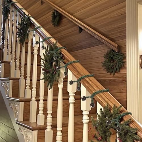 25 Pcs 20 Inch Christmas Garland Ties for Banister Bells, Bronze