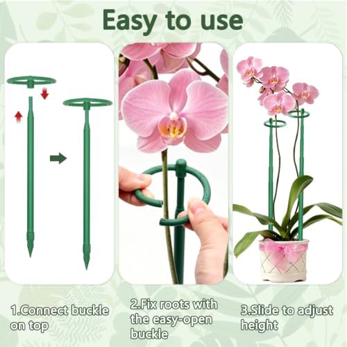 5Pcs Telescoping Plant Stakes 12.5-48.4IN Adjustable Monstera Plant Support