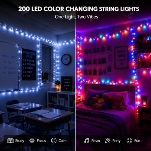 JMEXSUSS Christmas Lights, 600 LED 168FT Color Changing String Lights