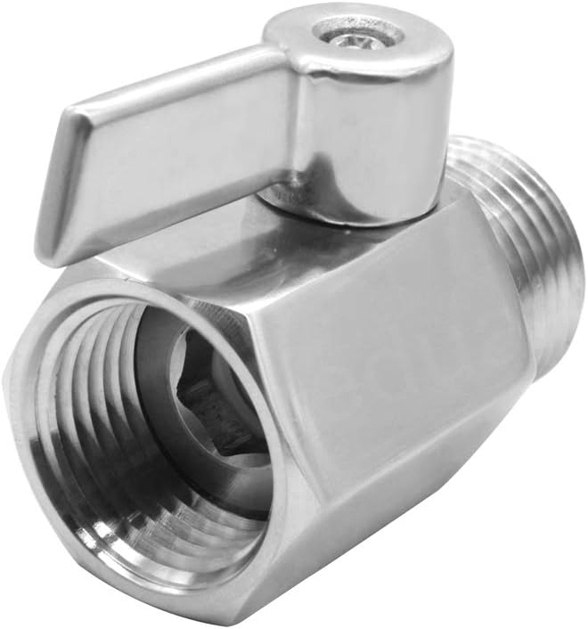 Beduan Stainless Steel 3/4" Shut Off Valve GHT Thread Garden Hose 2 PCS | Heavy Duty 304SS Water Hose Valve Connector
