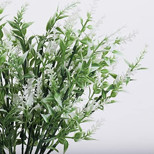 RECUTMS Artificial White Flower for Outdoor,Artificial Plants UV Resistant