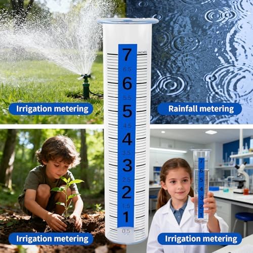 TBWHL 7" Plastic Rain Gauge Replacement Tube, Freeze Proof for Outdoor