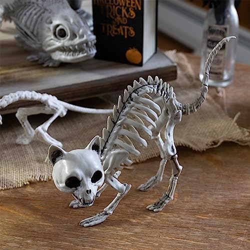 SCS Direct Kitten Skeleton Halloween 3 Pack - 7.5" Weather Resistant Decor