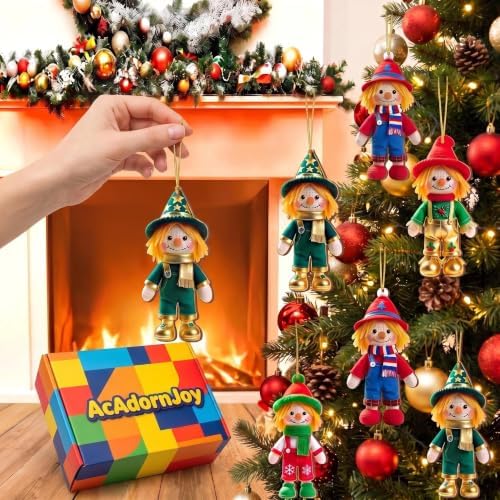18Pcs Scarecrow Halloween & Christmas Ornaments