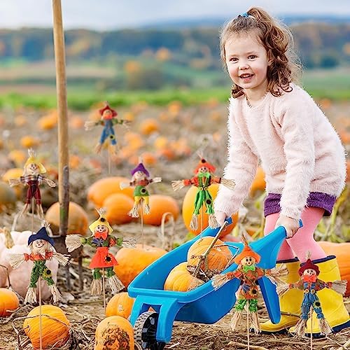 Jenaai 24 Pcs Fall Scarecrow Decorations Bulk 13.4 x 6.3 Inch