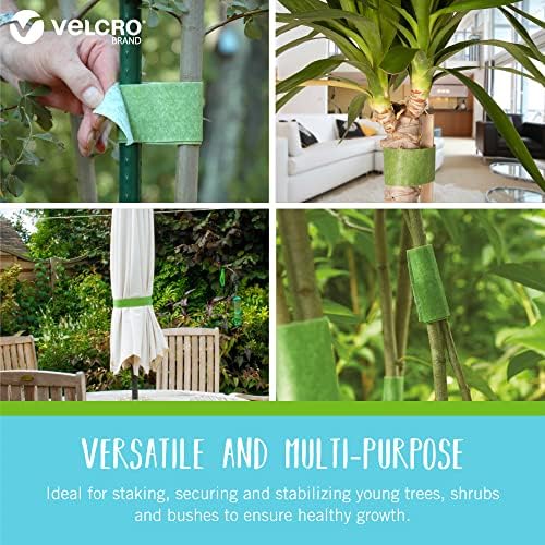 VELCRO Brand ONE-WRAP Tree and Plant Ties, 18 Ft x 2 in, Green