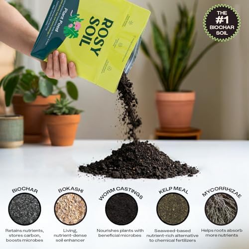 Rosy Soil Plant Food, Organic Fertilizer for Indoor Plants, 4 Quarts