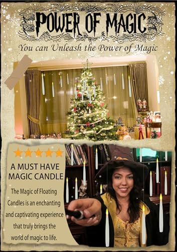 Floating Candles with Wand & 13 AAA Batteries Magic LED Flickering-12PCs