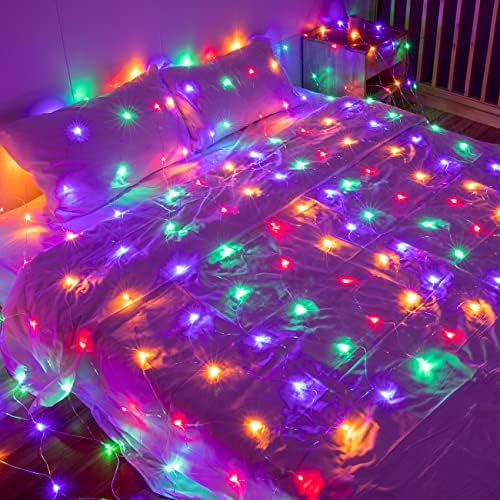 AWQ 360LED 13.1ftx6.6ft String Lights Christmas Net Mesh Lights Multicolor