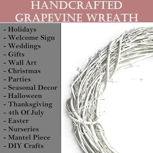 18" Painted Grapevine Wreath - White - DIY Craft Projects, Handcrafted, in-Outdoor Decoration, Behr Paint, Seasonal-Holiday-Event-Home