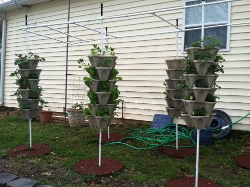 Mr. Stacky New (20) Individual Stacking Hydroponic 13" Pots - Build Your Own Vertical Container Growing System - Grow