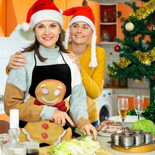 Funny Seasonal Holiday Apron, Adjustable Kitchen Cooking Apron for Women Men BBQ Baking Gardening Party Supplies