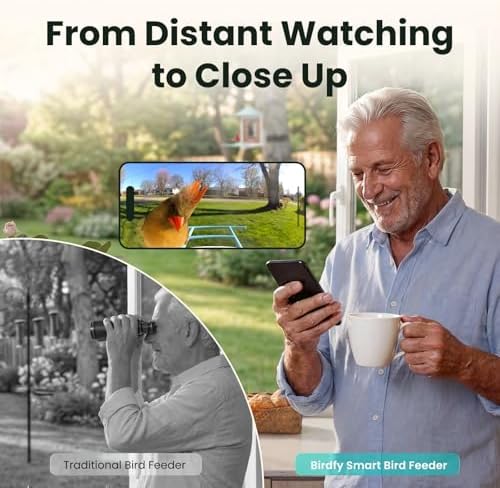 Birdfy Bird Feeder with 2K AI Camera Solar Powered, Trending Gift
