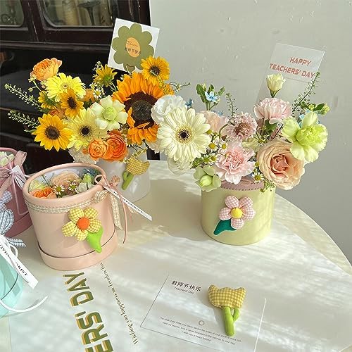 Flower Box Round Rose Bouquet Bucket Boxes Wedding Party Table Decorations Packaging Valentine Day