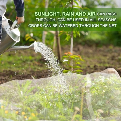 Jevrench 13 x 50 ft Garden Netting Row Cover, Ultra Fine Mesh for Plants