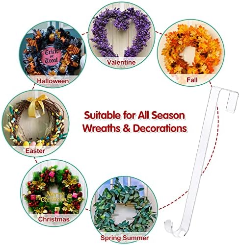12" Wreath Hangers for Front Door, Non Scratch Wreath Door Hanger