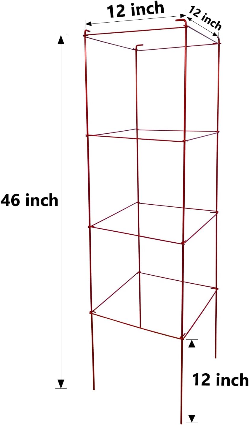 6-Pack Tomato Cage for Garden Plant Support- Up to 46inch | Garden Stakes Tomato Cage,Tomato Trellis for Potted Plants