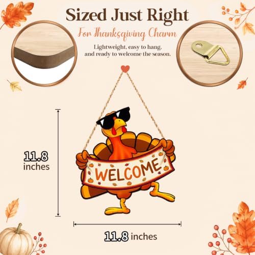 Thanksgiving decorations For Home Cute Turkey Front Door Decor Pumpkin Sign
