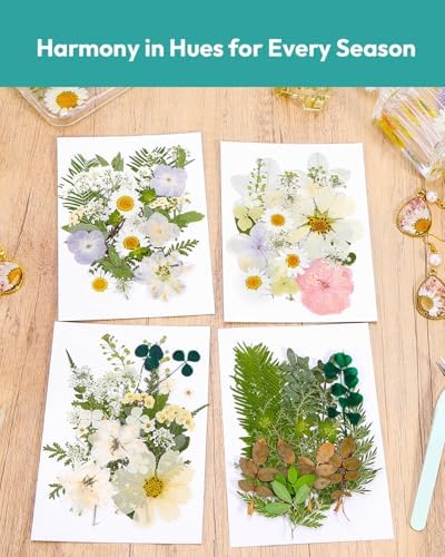 Dried Flowers, Resiners 100Pcs Pressed Flowers for Craft