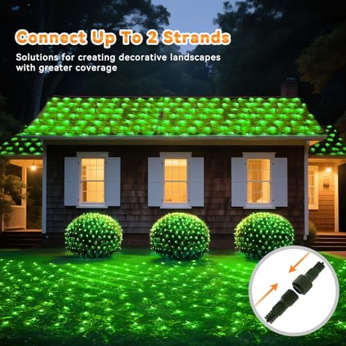 LitHome 14.8FT x 5FT Christmas Net Lights Outdoor Mesh Lights Connectable