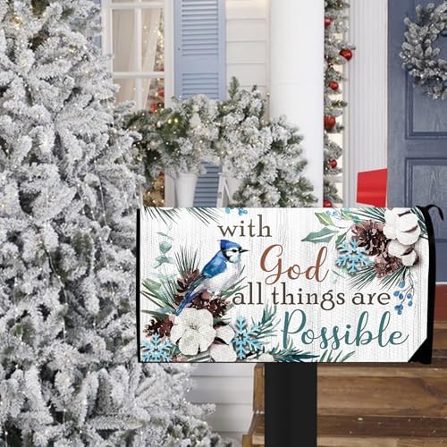Christian with God All Things are Possible Mailbox Cover Magnetic