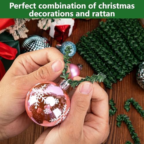 150 Pcs Christmas Artificial Pine Wire Hangers, Flexible Xmas Garland Ties