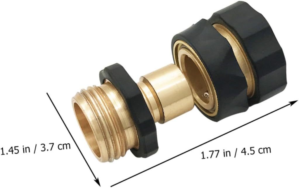 Happyyami 2pairs Hose Quick Connect Adapter Set Garden Hose Fitting Adapter Suitable for Sprayers and Faucets