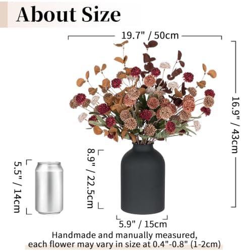 BLOSMON Fall Brown Flowers for Centerpieces, Dining Room Table Decoration