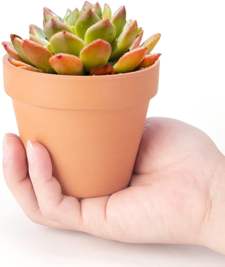 CFKJ [26 Pack] 4" Planter Nursery Pots Terracotta Pot Clay Ceramic Pottery Cactus Pots Flower Succulent Plants Pot