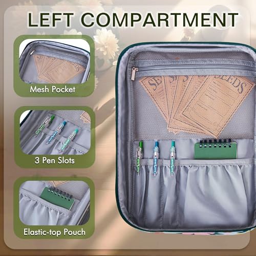 Seed Storage Organizer Binder with 20 Reusable Seed Envelopes