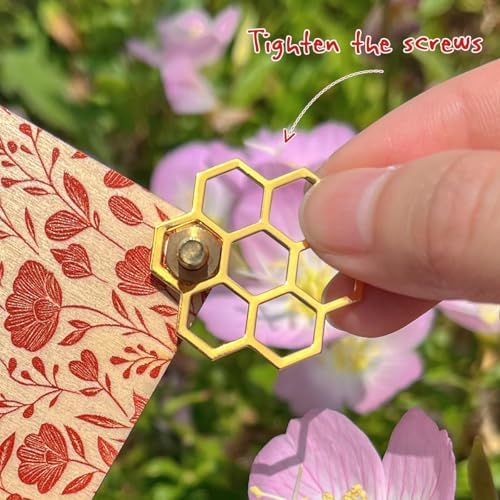Happinit Mini Flower Press Kit, Pocket Flower Press Small, Miniature Flower Press, DIY Pressed Flower Plant Preservation Kit for Arts and Crafts Lovers