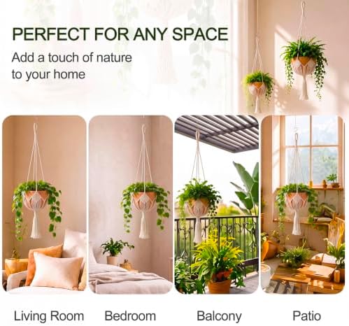 Shappy Boho Macrame Plant Hanger for Indoor