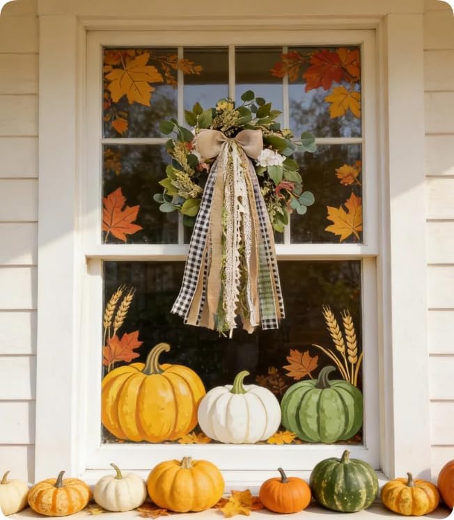 Burlap Bow, Rustic Farmhouse Decor, Wreath Bows for Front Door, Wall