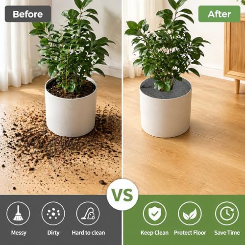 6Pcs Plant Pot Grids, 11.8 Inch Plant Pot Cover Protector from Cats and Animals with 30 U-Shaped Nails, Indoor Round Planter Pots Soil Guard for Outdoor Garden Plants Protection