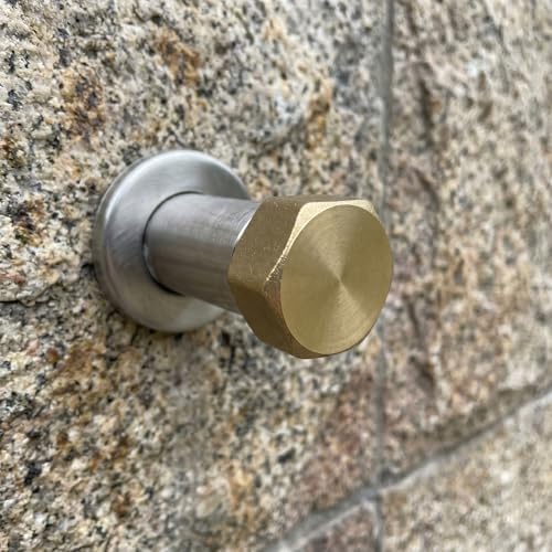 2 pcs 1" Garden Hose End Caps, Brass Male and Female Thread Garden Hose Cap with Washers, Outdoor Faucet End Cap Brass Pipe Plug Spigot Cover