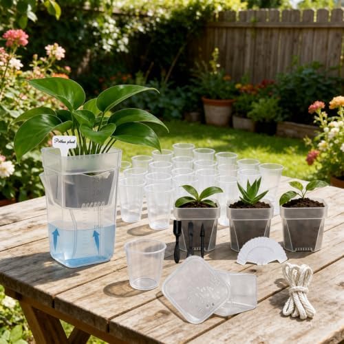 16 Pack Upgrade 2" Small Self Watering Pots for Indoor Plants