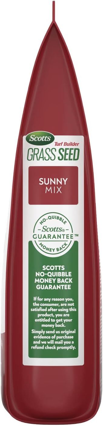 Scotts Turf Builder Grass Seed Sunny Mix, 2.4 lbs. | Grass Seed Plus Lawn Fertilizer and Soil Improver, Thrives in