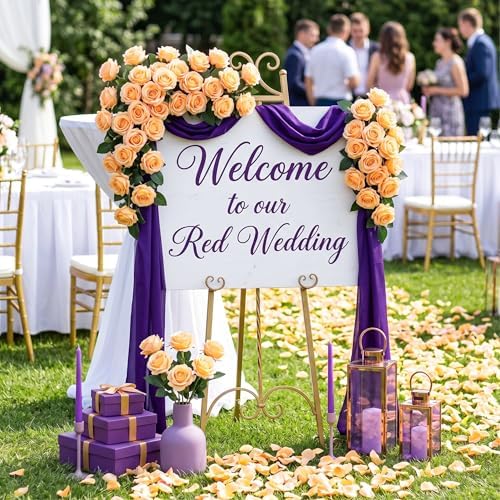 Auihiay 60PCS Artificial Roses, Champagne Roses, Velvet Silk Roses