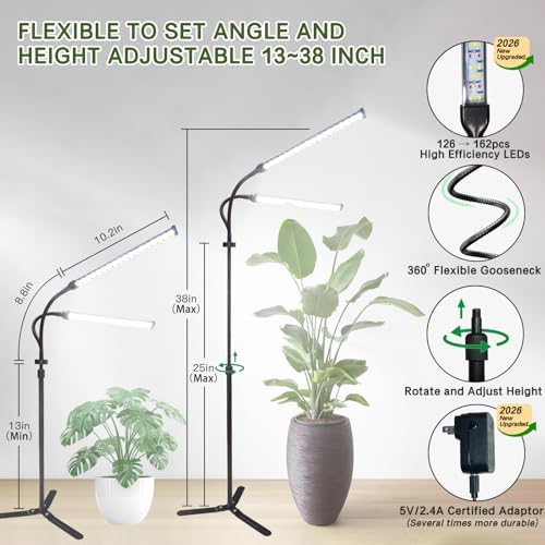 Practical Grow Lights for Indoor Plants Growing, Full Spectrum