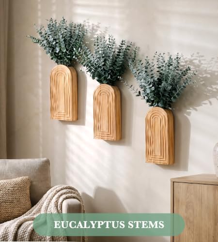 50 Pcs Eucalyptus Stems Artificial Eucalyptus Leaves,Fake Eucalyptus Plants