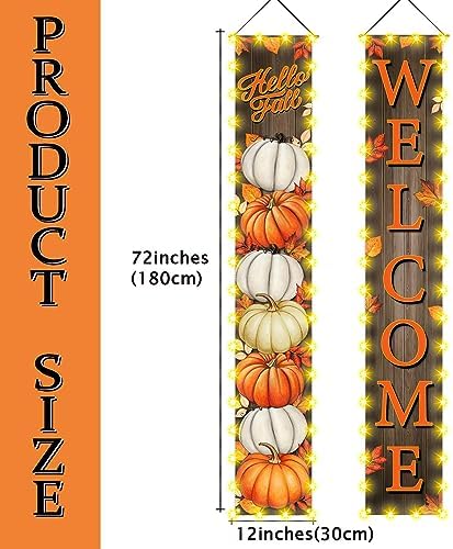 Fall Porch Banner Autumn Thanksgiving Decorations for Home Decor