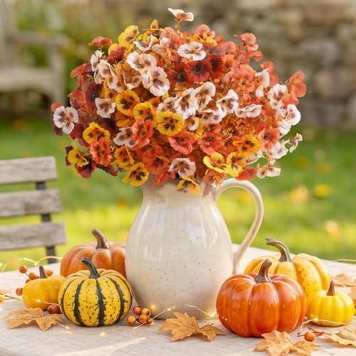 Lifewit Fall Artificial Flowers for Outdoor, Faux Flowers for Garden Decor