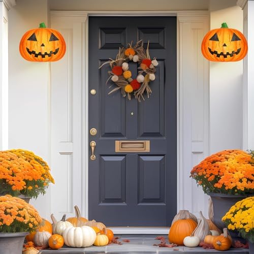 Aurelema 1 Pcs Halloween Porch Light Cover, Pumpkin